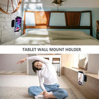 Tablet Wall Mount, Aluminum iPad Wall Mount Holder, 360° Rotation Adjustable Wall Holder Compatible with iPad Pro, Mini, Galaxy Tab, Surface Pro, Kindle, All 4.7-13" Tablets and Phones - size: Short