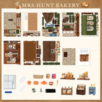 Fsolis Book Nook Kit - DIY Miniature House Kit for Adults Booknook 3D Wooden Puzzles Bread Shop Diorama Model Gifts for Women Book Lovers (MRS.Hunt Bakery) - style: MRS.Hunt Bakery