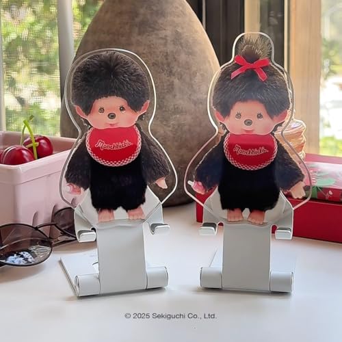Sonix x Monchhichi Character Phone Stand | Adjustable Cell Phone Holder, Desk Stand, Dock | Monchhichi Girl - color: Monchhichi Girl