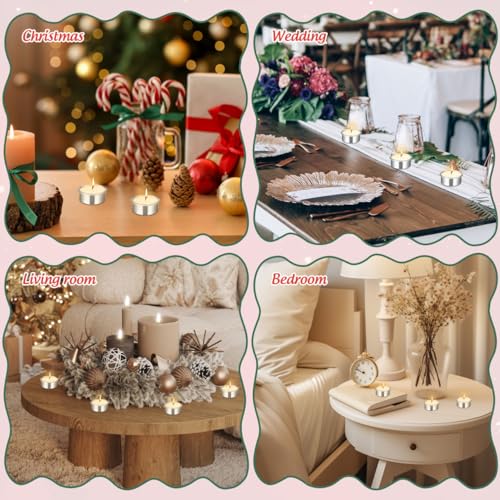 BESTOYARD 20Pcs Empty Steel Tea Light Christmas Candle Cups, 2 Inches Reusable DIY Metal Tins, Oversized for Extended Burn Time Scented Candle Making, Wedding, Party, Home Decoration