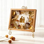 Gold Plate Stand, 12 Inch Decorative Holder for Displaying Platters, Heavy-Duty Metal Easel Stand for Picture, Photo Frame, Books and Round Objects