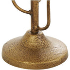 Deco 79 Metal Abstract Decorative Candle Holder Mushroom Inspired Candle Stand, Set of 2 Candlestick Holder 10", 7" H, Gold