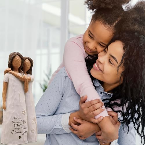Gifts for Mom, Mom Gifts from Daughters, Sculpted Hand-Painted Figurine (deep Skin Tones) - color: Deep Skin Tones