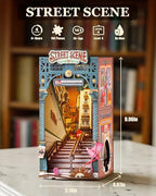 Rolife Book Nook Kits DIY 3D Wooden Puzzle for Adults 10" Subway Urban Street Scene Decorative Bookends Bookshelf Insert Decor Creative Chirstmas Thanks Giving Gift for Men Women