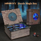MiniCity Book Nook Kit with LED Light, Miniature House Kit for Birthday, 3D Wooden Bookends Puzzle, Bookshelf Decor for Adults, Teens, Beginners (Circle of Magic) - style: Circle of Magic