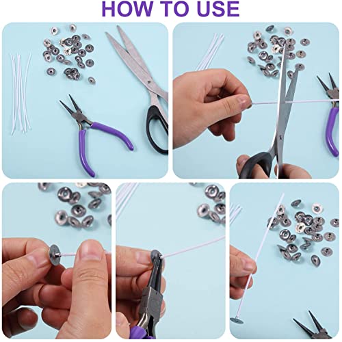 200pcs/20mm Candle Wick Tabs Metal,Metal Candle Wick Sustainer Tabs,Wick Base for Candle Making