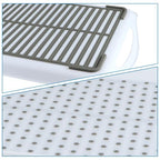 MDLUU Non-Slip Serving Tray with Handles, Food Serving Platter, Set of 2, White - color: White