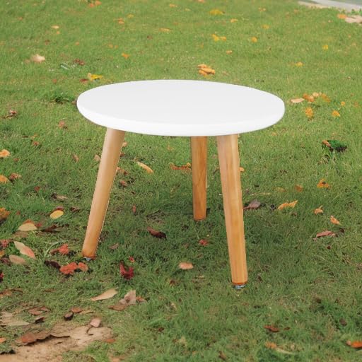 Uneedem Indoor Plant Stand, Wood Mid Century Modern Small Round Side Plant Table for Indoor Plants, 8.9" Tall Plant Holder for Flower Pots End Table
