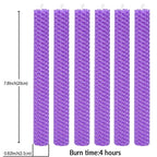 DEYBBY Natural Beeswax Taper Candles, Hand-Rolled Beeswax Candles Honeycomb Design, Dripless and Smokeless,Set of 6 (Purple) - color: Purple, size: 6 Pack