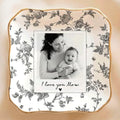 Personalized Mom Photo Jewelry Tray, I Love You Mom Toile De Jouy Jewelry Dish; Personalized Grandma Portrait Photo Trinket Tray, Mothers Day Gift for Grandma Mama 5 - color: Jewelry Dish 4