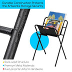 MEEDEN Canvas Art Print Rack: Folding Display and Drying Rack - Portable Art Storage Rack for Poster Stand Canvas Panels Artworks Artist Galleries - Medium - size: Medium