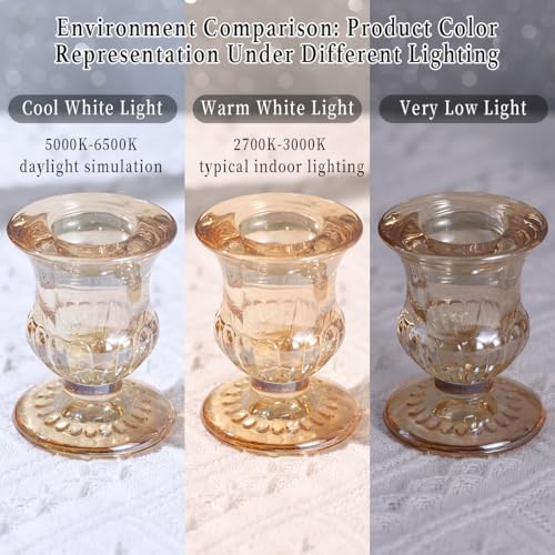Letine Gold Candlestick Holders Set of 12-2.5" H Taper Candle Holders Bulk -Gold Glass Candle Holder for Valentine's Day, Christmas, Rustic Wedding Centerpieces, Party Decor - color: A-gold
