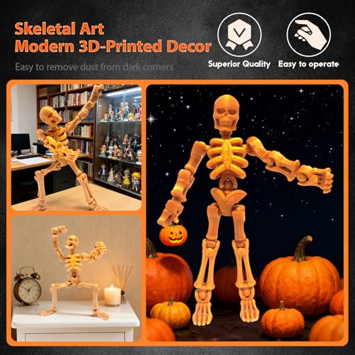 3D Printed Figurines Art Sculpture Toy Office Desk Shelf Decoration Colorful Abstract Sculpture Pieces Creative Display Decor - color: Skeleton, size: F
