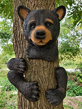 Bear Tree Decor Outdoor Scuplture Baby Bear Up a Garden Peeker Tree Hugger Garden Décor Bear Cub Resin Sculpture Howswarming Gifts