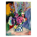 Wieco Art Canvas Prints Wall Art Still Life of Peonies in a Vase 1907 by Henri Matisse Abstract Canvas Art Print for Wall Decor and Home Office Decorations - size: 16"L x 12"W