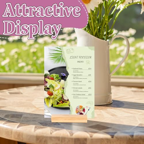 30Pcs 3.9x1.4 Inches Wood Table Number Stands, Wood Place Card Holders, Picture Holder Acrylic Sign Holders for Wedding, Ceremony, Birthday, Party, Home Decoration, Events - size: 3.94" 30pcs