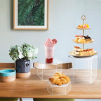 6 Pcs Buffet Risers, Dessert Stands, Acrylic Boxes for Display, Hexagonal Jewelry Showcase, Riser Display Cases Acrylic Display Base, Clear - color: Clear-Hexagonal