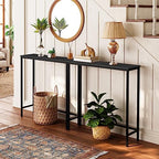 HOOBRO Narrow Console Table, 29.5" Small Entryway Table, Thin Sofa Table, Side Table, Display Table, for Hallway, Bedroom, Living Room, Foyer, Black BK75XG01 - color: Black