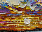 Art 30x60 Inch Hand-Painted Sea Sunrise Landscape Modern Abstract Oil Painting Large Canvas Art Hall Bedroom Office Wall Decoration - color: Yi048