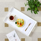 Acrylic Tray with Embedded Handle, 10x15 Inch, White - color: White, size: 15" x 10" x 2"