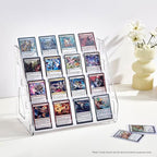 DEEIF 4 Tier Acrylic Trading Card Display Stand, 12" Riser Display Shelf for Magnetic Holders, Toploaders, PSA Graded Cards, TCG Sports Card Collection (2 Pack) - size: 4Tier, 2Pack