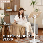 Adjustable Floor Book Stand Height From20'-35‘ and Angle, Music Stand,Reading Stand for Tablet Bibles, Recipes, Cooking, Books Wooden Display Rack,Stable Portable with Clip - style: Extended (20-35in height)