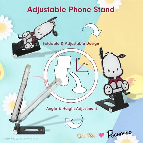 Sonix x Sanrio Character Phone Stand | Adjustable Cell Phone Holder, Desk Stand, Dock | Pochacco - color: Pochacco