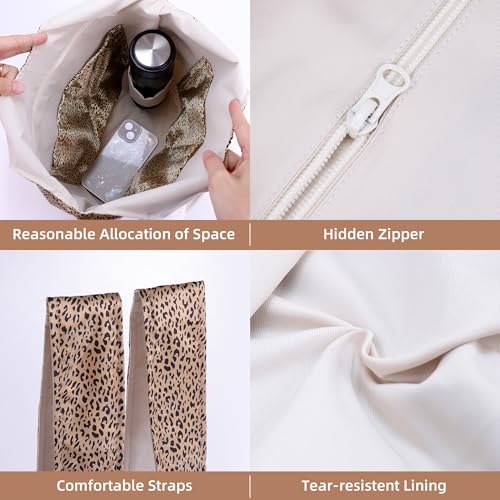 DGAZ Designer Shoulder Bags for Women, Luxury Tote Bag with Zipper, Large Shoulder Hobo Bags - color: Leopard C