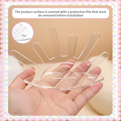 Acrylic Ring Holder, 6 Rod Ring Display Clear Rings Display Stand, Jewelry Organizer for Women Multiple Rings Storage
