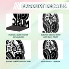 Peacoblue Metal Bookends for Shelves, Headphones with Music Notes Modern Decorative Heavy Duty Study Book Ends Stoppers for Office Desk Shelf Room 5.3"x4.3"x7.9" Cast Iron Simple Tall Bookends 1 Pair - style: Headphones with Music Notes