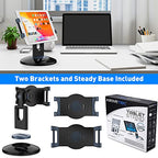 AboveTEK Retail Kiosk iPad Stand, 360° Rotating Commercial POS Tablet Stand, Fits 6"-13" (Screens) iPad mini Pro-Business Swivel Tablet Holder, for Store Office Reception Kitchen Desktop (Black) - color: Black