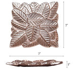 BBH Home's Handmade Bronze Novelty Shaped Aluminium Tray 6.88 x 6.88 x 0.78 AMBBVK043AB2020 - color: Bronze