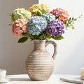 Ceramic Flower Vase Rustic Terracotta Vase with Handles Neutral Clay Pitcher Antique Vase for Home Decor,8 Inch Farmhouse Boho Vases for Living Room,Dining Table,Enterway,Shelf,Fireplace - size: 8''