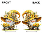 5D Tabletop Diamond Art Kit Lily Gnome, Stand Up Special Shaped Crystal Diamond Art Desktop Kits for Adults, DIY Diamond Art Painting Kits Craft Gift (Yellow) - color: Lily Gnome