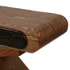 WILLIAMSPACE 47.24" Oval Console Table with Cross Leg & 2 Drawers, Mid Century Modern Wooden Entryway Sofa Table Hallway Table for Living Room, Foyer - Brown - color: 47.24" Oval Console Table With Cross Leg,brown