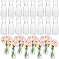 Mumufy 24 Pcs Plastic Bud Vases Bulk Small Clear Container for Flowers Height Shatterproof Bud Vase for Centerpieces Wedding Home Table Decorations Formal Dinners(2.64 x 6.69 Inch) - size: 2.64 x 6.69 Inch