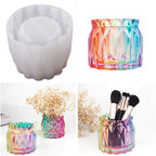 Resin Silicone Mold, Pen Makeup Brush Holder Silicone Molds Resin Casting Jar Storage Pot Mould for DIY Jewelry Craft Supplies Flower Pot - color: Jar mold