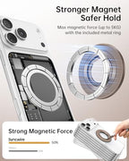 SYNCWIRE Magnetic Phone Ring Holder for MagSafe, 360° Rotation Cell Phone Grip Stand Finger Ring Kickstand Two-Sided Magnet Compatible with iPhone 17 Pro Max 16 15 14 13 12 MagSafe Accessories - color: Single Ring-1PCS-Desert Gold