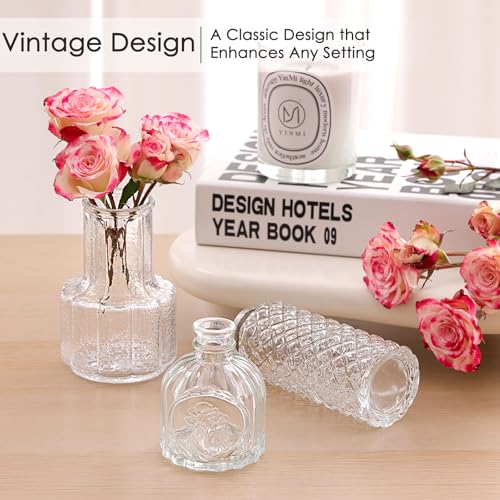 40 Pcs Glass Bud Vase Set, Small Glass Vases for Flowers, Mini Clear Bud Vases for Centerpieces, Wedding, Home, Office and Table Decoration, Clear - color: Clear, size: 40pcs