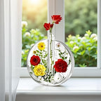 Large Vase Resin Molds, Round Silicone Molds for Epoxy Resin, Deep Resin Mold for Flowers w/3 Test Tubes, 3D Resin Art Molds for Flowers Preservation, DIY Gifts, Wedding Valentine Home Decors - size: Round
