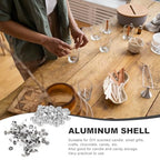 DOITOOL 100 Pcs Aluminum Tea Lights Cups, Round Empty Case Candle Wax Containers Candleholder, Metal Tea Light Tins with 100 Pcs Candle Wicks for Christmas Wedding Holiday Table Decoration