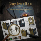 Book Nook DIY Gothic Miniature Kit, Wooden Rolife Miniature Kit with 3D Structure and Bookend Design for Adults, DIY Miniature House Kit for Bookshelf Decor and Gift
