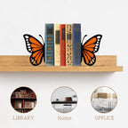 Butterfly Bookends - Decorative and Durable Bow Bookends for Home and Office, Unique and Cute Design
