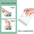 Ankou Pop Airtight Food Storage Containers with Lids- 3 Pcs Stackable One Button Opening Food Containers, Kitchen Pantry Storage Containers for Snacks Candy Salt Herbs Spices BPA-Free (1.2 QT * 3) - color: 1200ml x 3