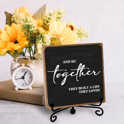 Home Wooden Decor Sign, Farmhouse Plaque with Stand, Warmth Housewarming Gifts for Women Men Family, Table Desk Cubicles Accessories for Living Room Bedroom Home Decorations - style: Home Sign 03