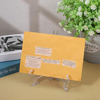 2 pcs 8" Clear Acrylic Display Stand/Plate Stands, Folding Display Plate Holder, Clear Acrylic Easel Stands for Home Office Tables Decoration