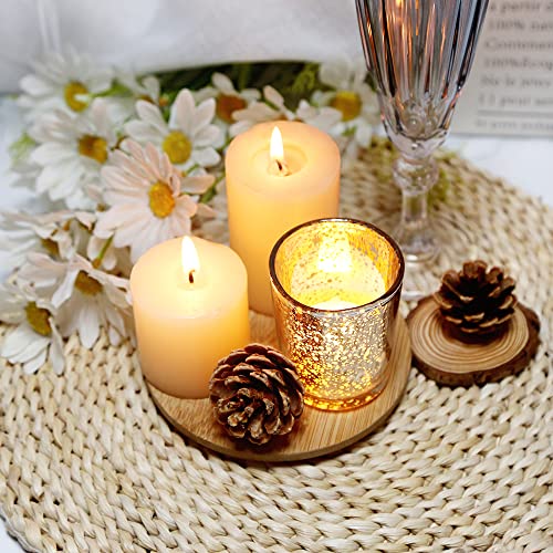 Silver Mercury Glass Tea Light Holders Set of 36 - Elegant Votive Candle Holders for Weddings, Showers and Home Decor - Perfect for Table Centerpieces and Parties (Glass, Silver) - color: Silver