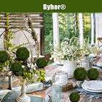 BYHER Moss Balls, 18 PCS Decorative Balls for Centerpiece Bowls - 6pcs 3.2" Natural Dried Balls+ 12pcs 2" Green Moss Balls Vase Bowl Filler (Set of 18) - size: Mix-Set of 18