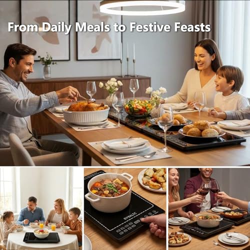 Electric Warming Tray, 5-in-1 Food Warmers for Parties Buffet with 10 Temp Settings and Timer, 41"x15" Glass Surface Warming Mat for Food, Warming Tray for Parties Buffet,Gatherings - size: Extendable-41x15 Inch