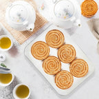 3 Pack Silver Plastic Serving Trays for Party - Silver Rim Serving Tray 8 x 11 Inch - Heavy Duty Dessert Trays for Food - Rectangular Party Serving Trays for Entertaining - color: White and Silver Rim